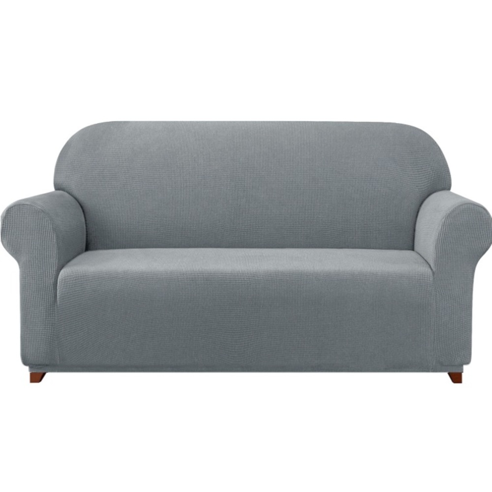 Gray stretchy chair sofa slip cover